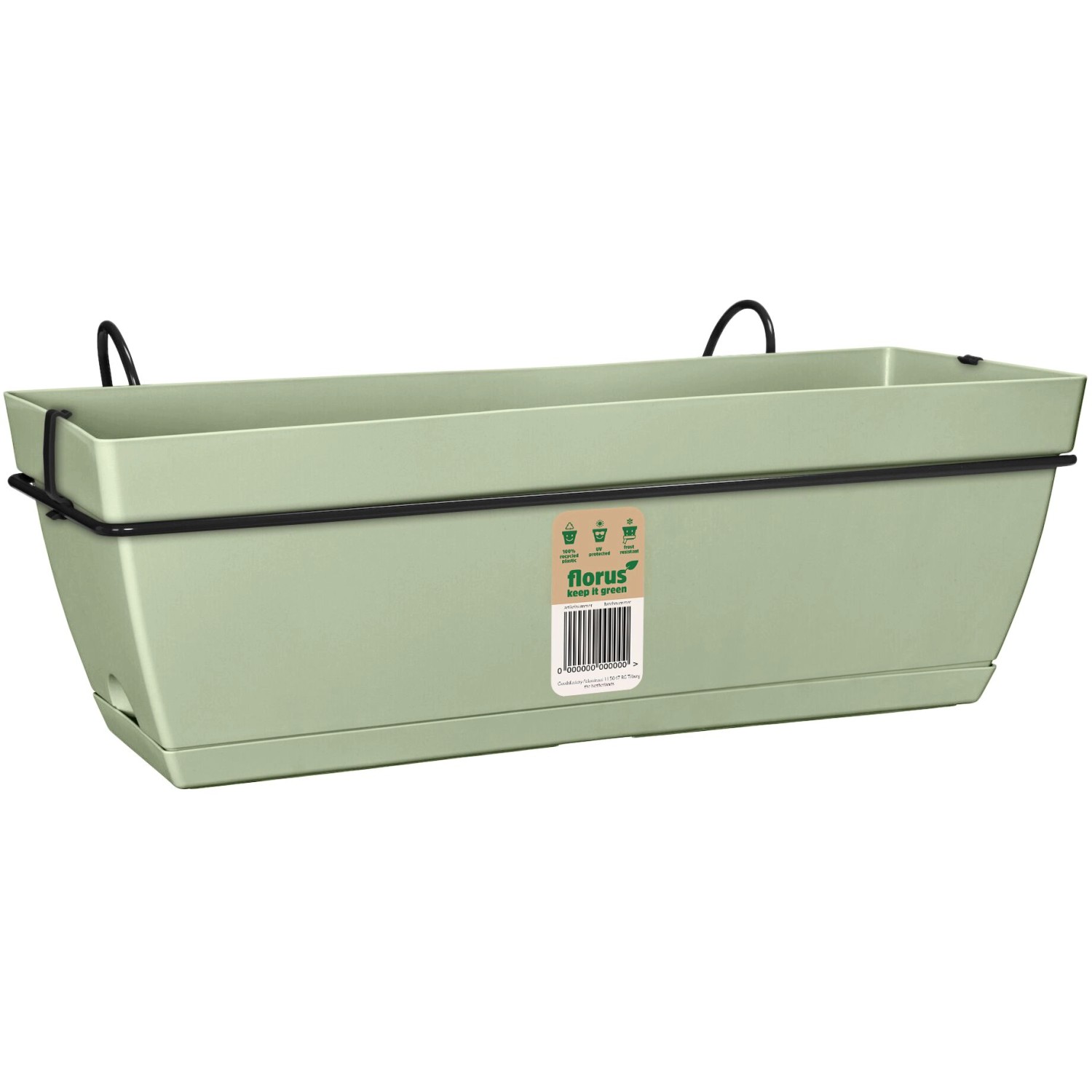 Ebertsankey Sada truhlíků na květiny Paris 50 x 18 x 27 cm mátová