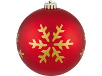Vánoční koule s vločkami, červená, pr. 14 cm Vánoční koule s vločkami, červená, pr. 14 cm