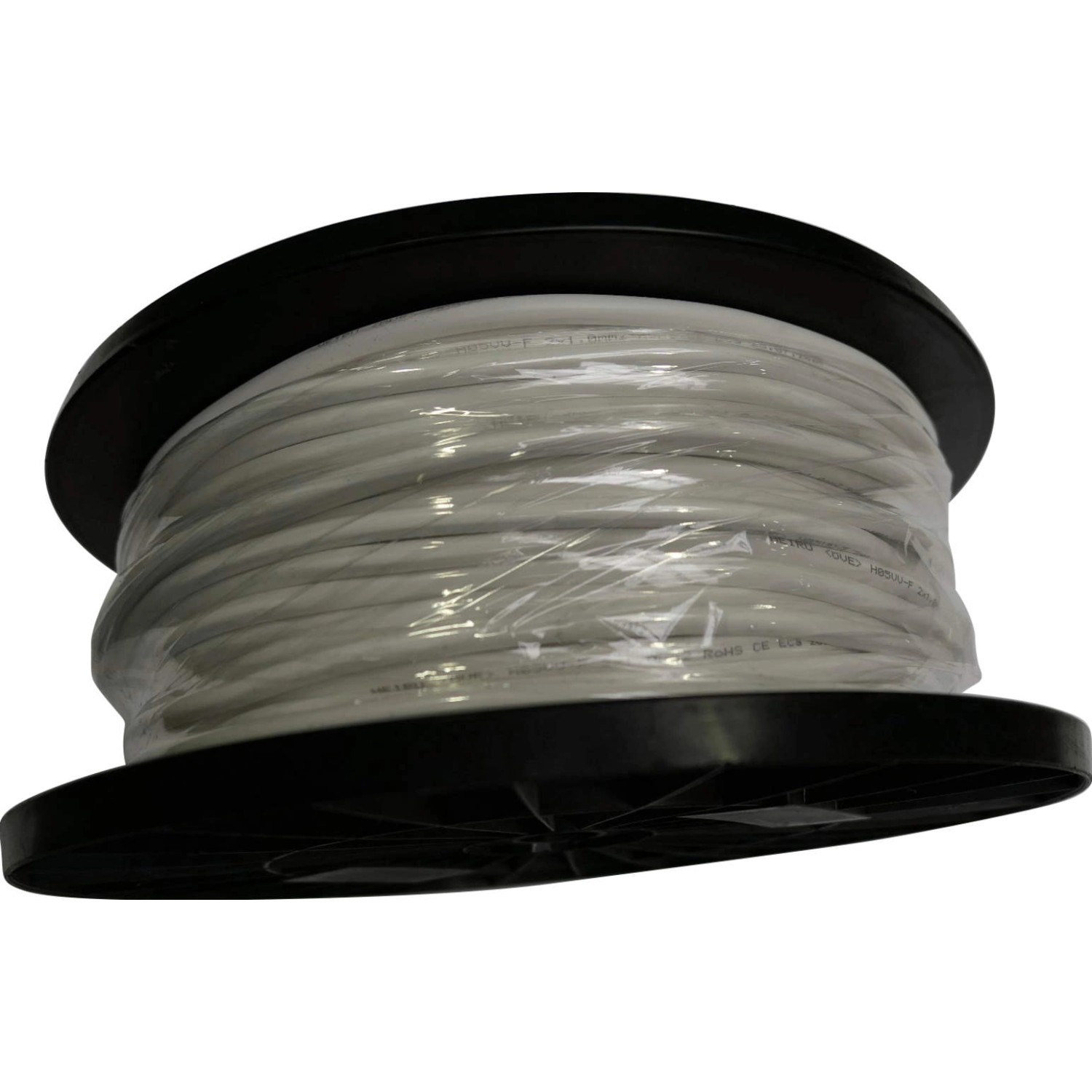 Silový kabel H05VV-F 2x1,0 mm, bílá (cívka) - metráž