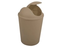 MSV Odpadkový koš s výklopným víkem Ako, šedohnědá, 5,5 l