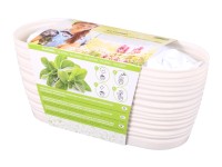 Nohel Garden Truhlík Zahrádka Sahara substrát + majoránka, 27 cm