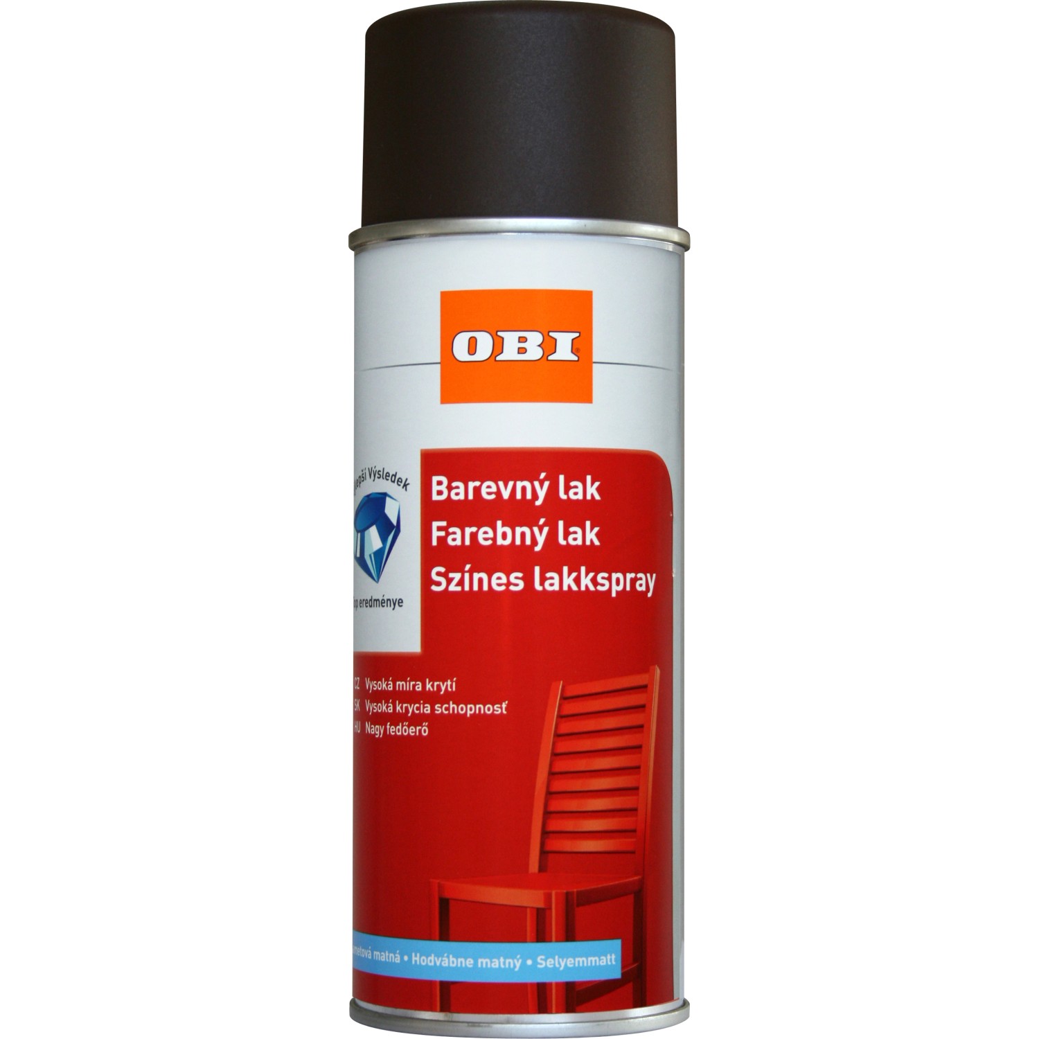 OBI Lak ve spreji hedvábně matný RAL 8017 čokoládová hnědá 400 ml