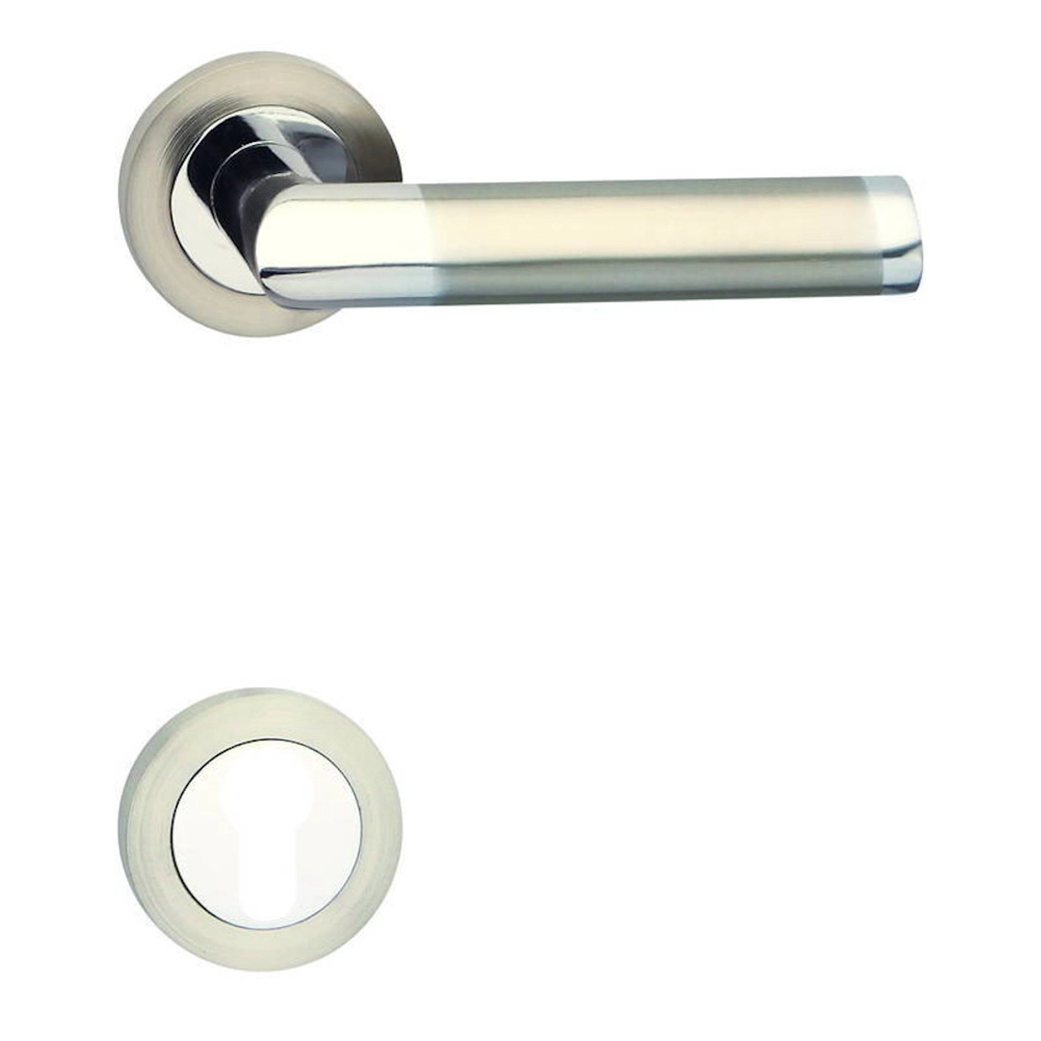 Cobra Rozetové dveřní kování NICOL-R PZ, chrom lesklý/nikl matný