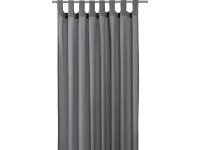 Závěs s poutky, šedý, 245 x 140 cm