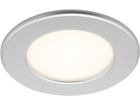 Brilo Vestavné LED svítidlo Thin 1 ks, matný chrom, pr. 115 mm