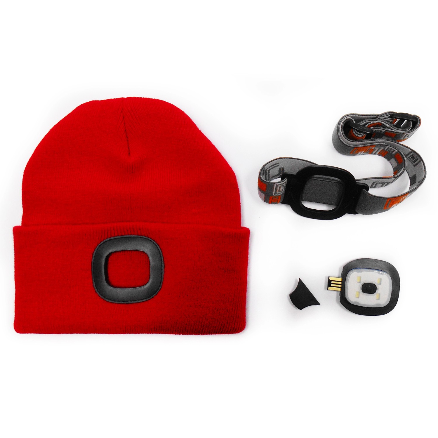 MAGG Čepice s LED světlem červená, uni