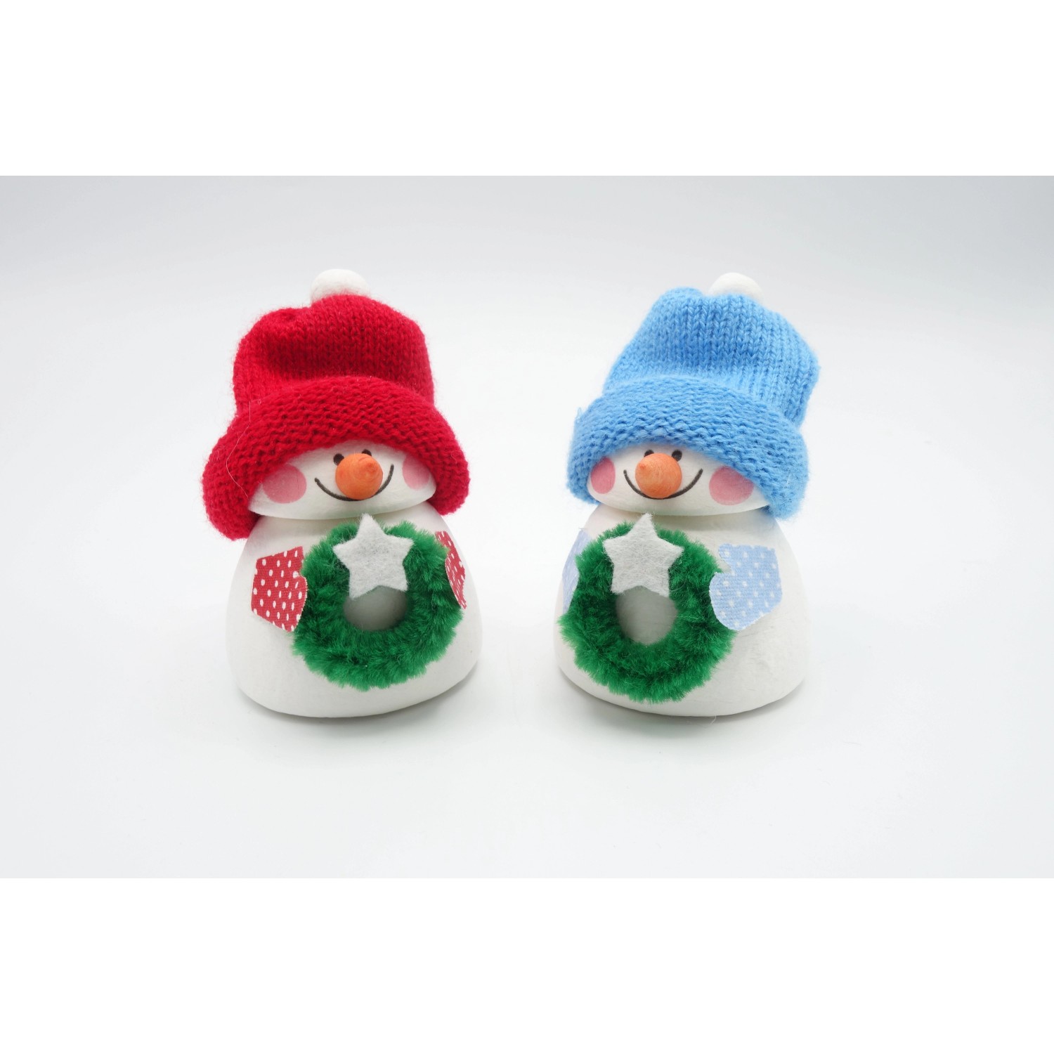 BD-Tova Figurka sněhulák s věnečkem, různé barvy, 1 ks, 8 cm