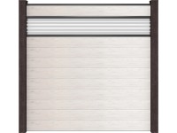 GroJaSolid Plotový panel bez sl., sklo 30 cm, Bi-Color White, 180 x 180 cm