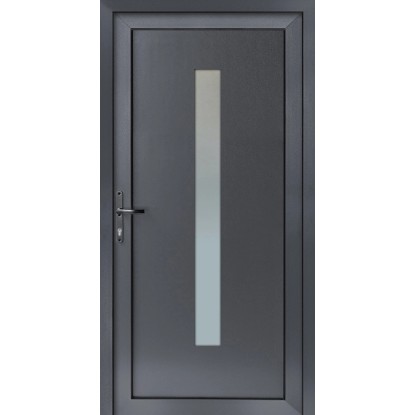 TeraGlass Plastové vedlejší vchodové dveře 6komorové antracit/bílá 100x210 cm, L