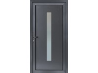 TeraGlass Plastové vedlejší vchodové dveře 6komorové antracit/bílá 100x210 cm, L