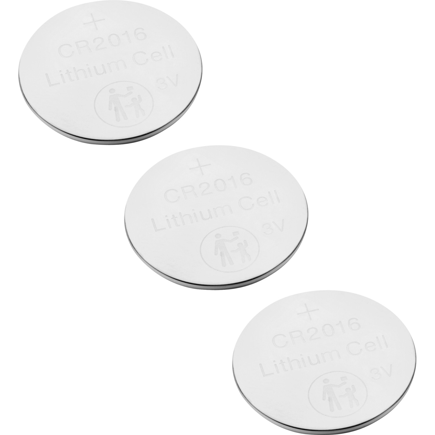 Lithiová knoflíková baterie CR2016, 3 ks