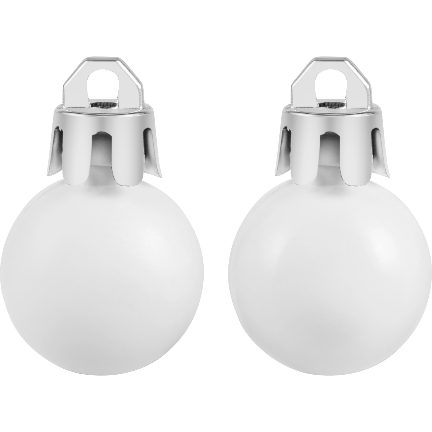 Sada vánočních koulí plast, bílá, 36 ks, pr. 2 cm