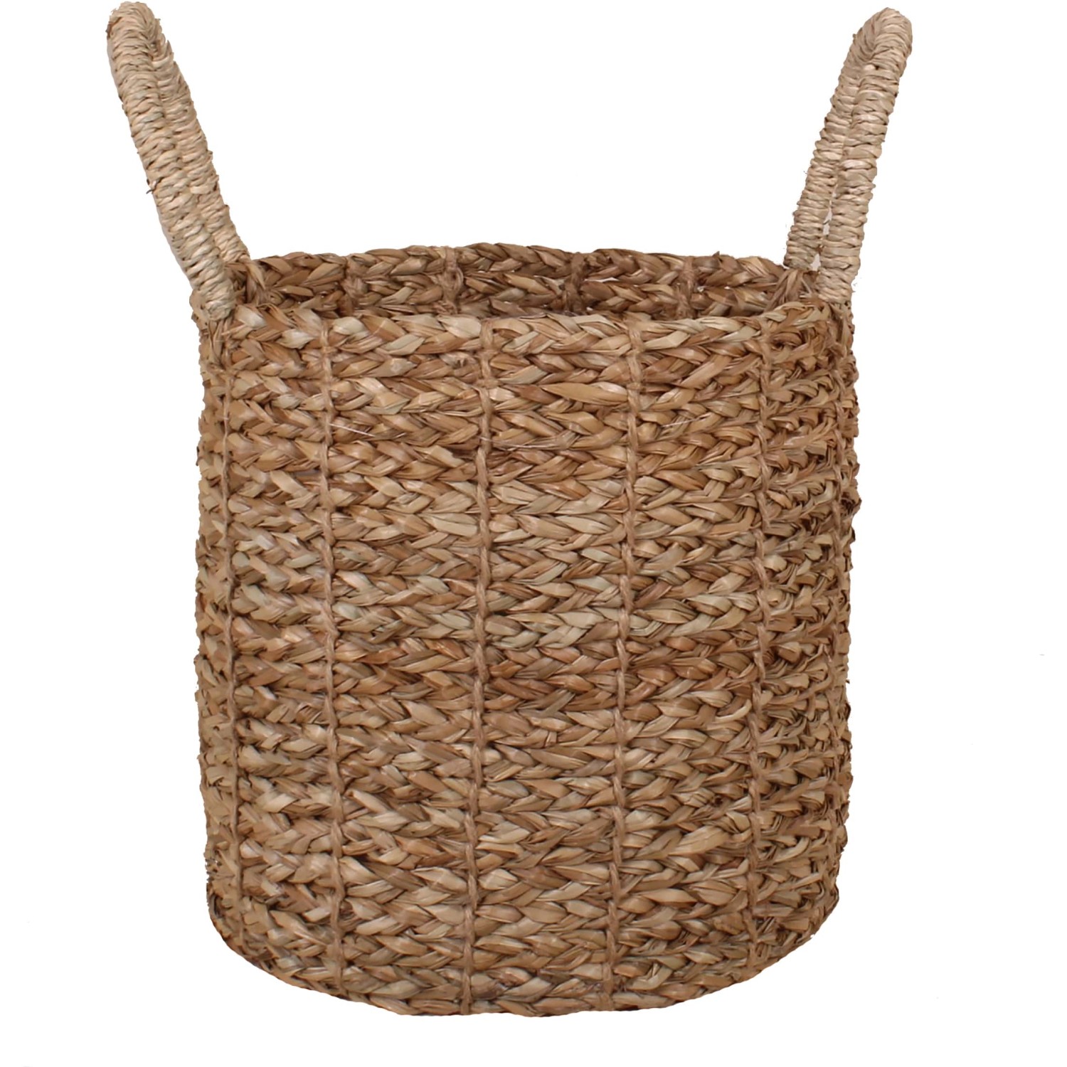 Košík s uchy z mořské trávy, přírodní, pr. 23 x 23 cm
