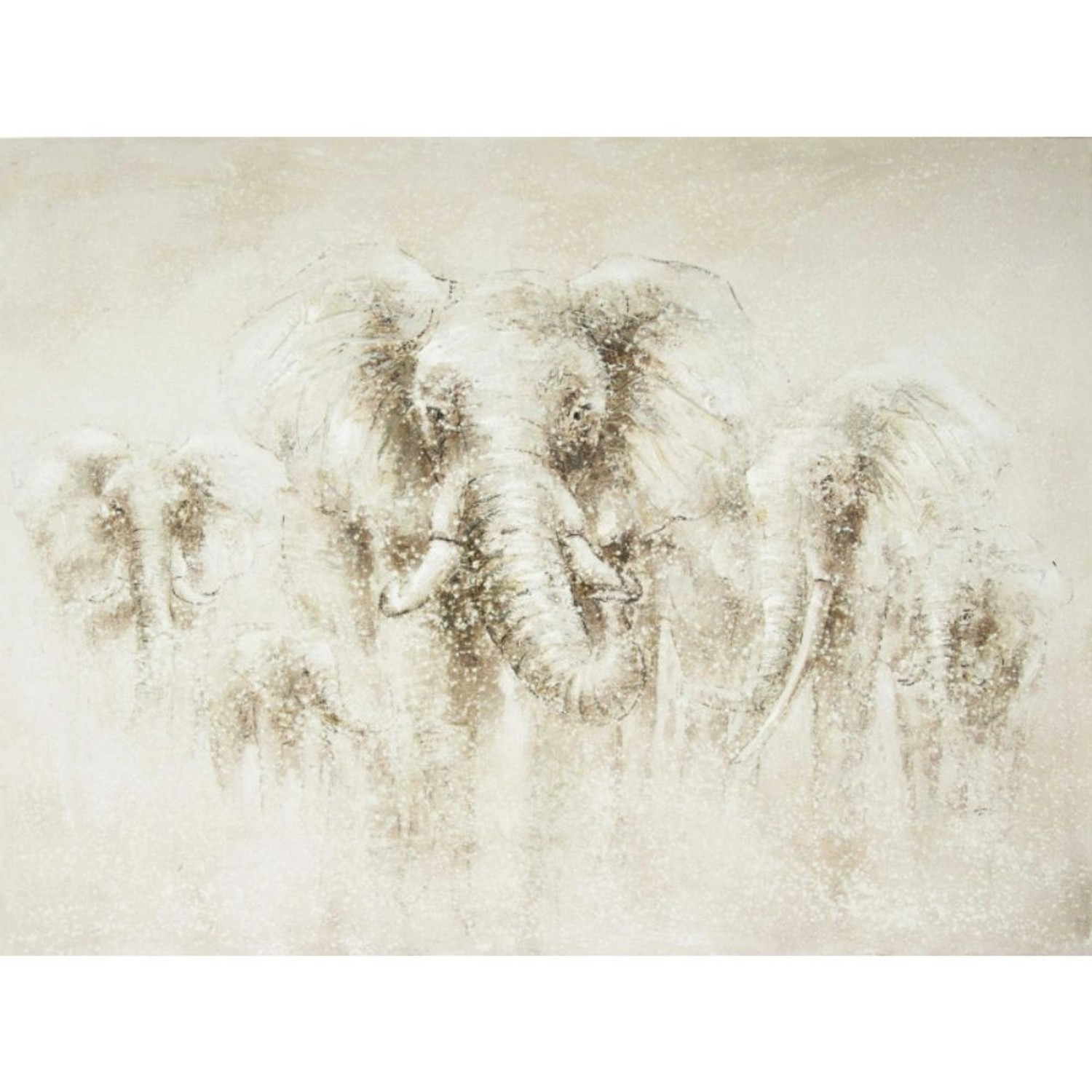 FALC Malovaný obraz sloni, 90 x 120 cm