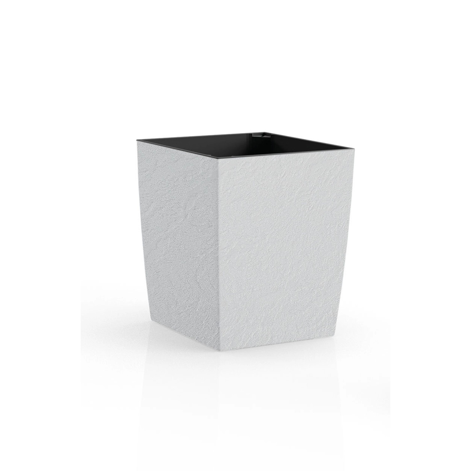 Plastkon Květináč Eliot Stone bílý 23,9 x 23,9 x 28,9 cm
