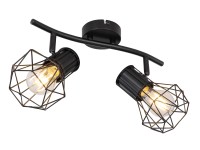 GLOBO 2bodové svítidlo PRISKA černá E27 40 W 340 x 130 x 190 mm