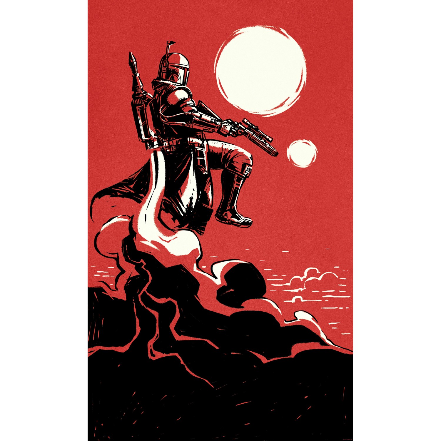 Komar Vliesová fototapeta Star Wars Boba Fett The Bounty Hunter 150 x 250 cm