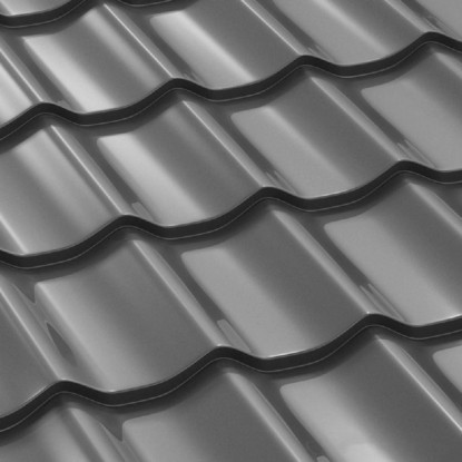 COVERNIT Plechová střešní krytina CLASSIC Tile RAL 7024 grafitová 1200 x 1200 mm