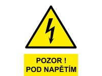 Tabulka Pozor! Pod napětím