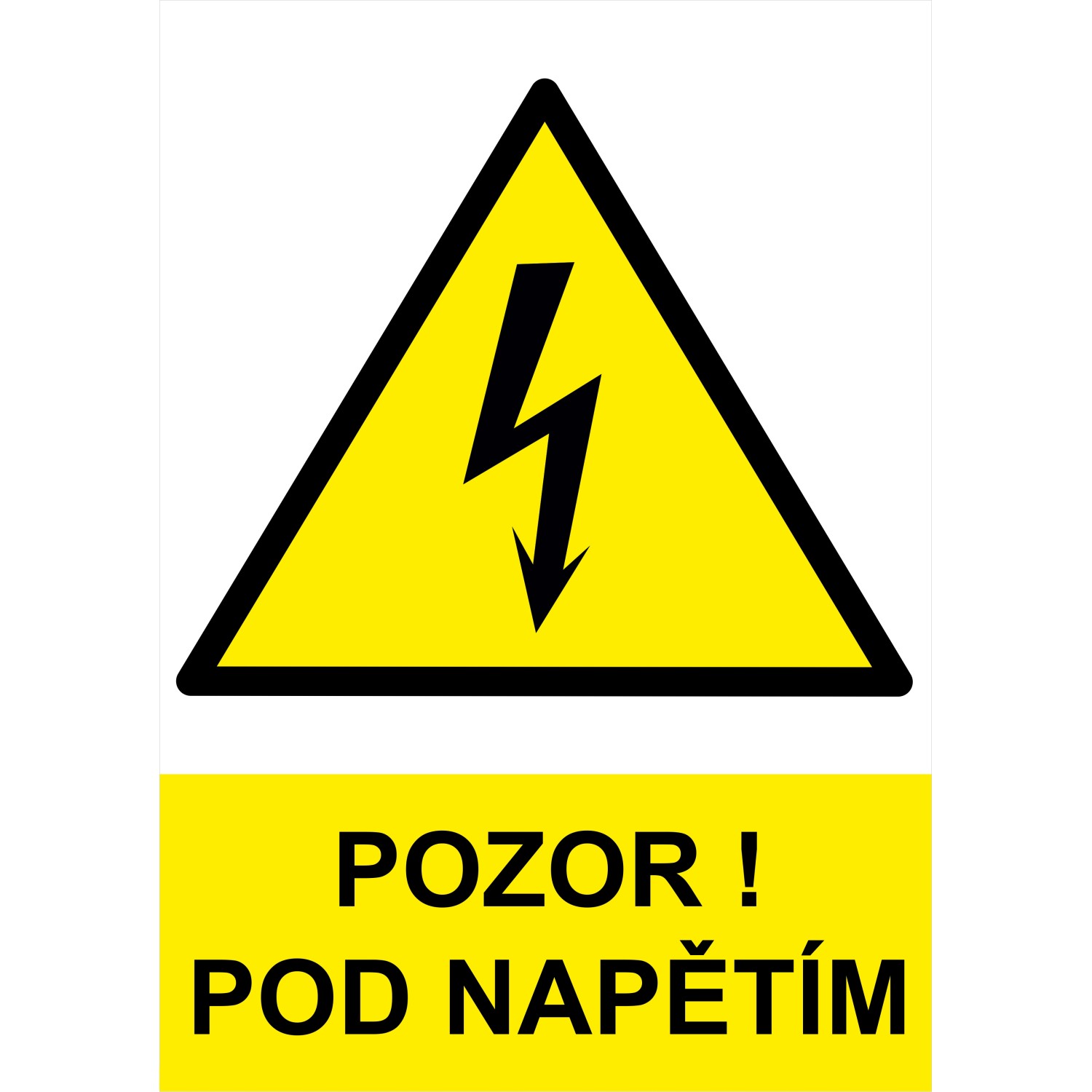 Tabulka Pozor! Pod napětím