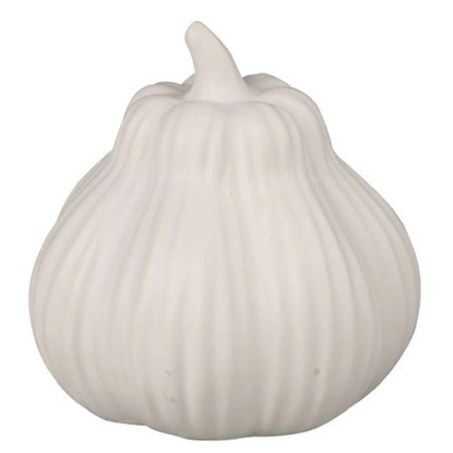 Anděl Přerov Dýně z porcelánu bílá na postavení, 8 x 8 cm