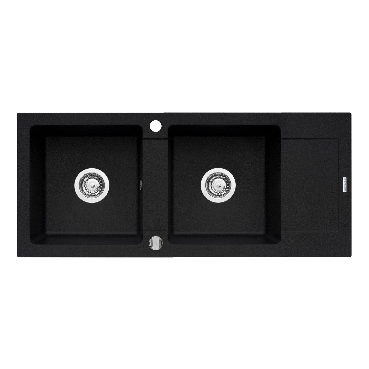 Pyramis Granitový dřez s odkapávačem Mido 2B 1D, carbon, 116 x 50 cm