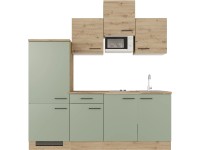 Flex-Well Kuchyně Cara 210 cm/typ 1 - lednice/mikrovlnka/varná deska/dřez