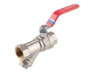 Ferro Kulový plnoprůtočný kohout KFPZF1 s filtrem, páka MM 1/2