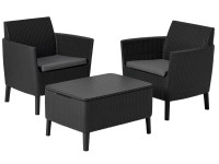 Keter Sada balkónového nábytku Salemo, grafitová-studená šedá, 3dílná Keter Sada balkónového nábytku Salemo, grafitová-studená šedá, 3dílná