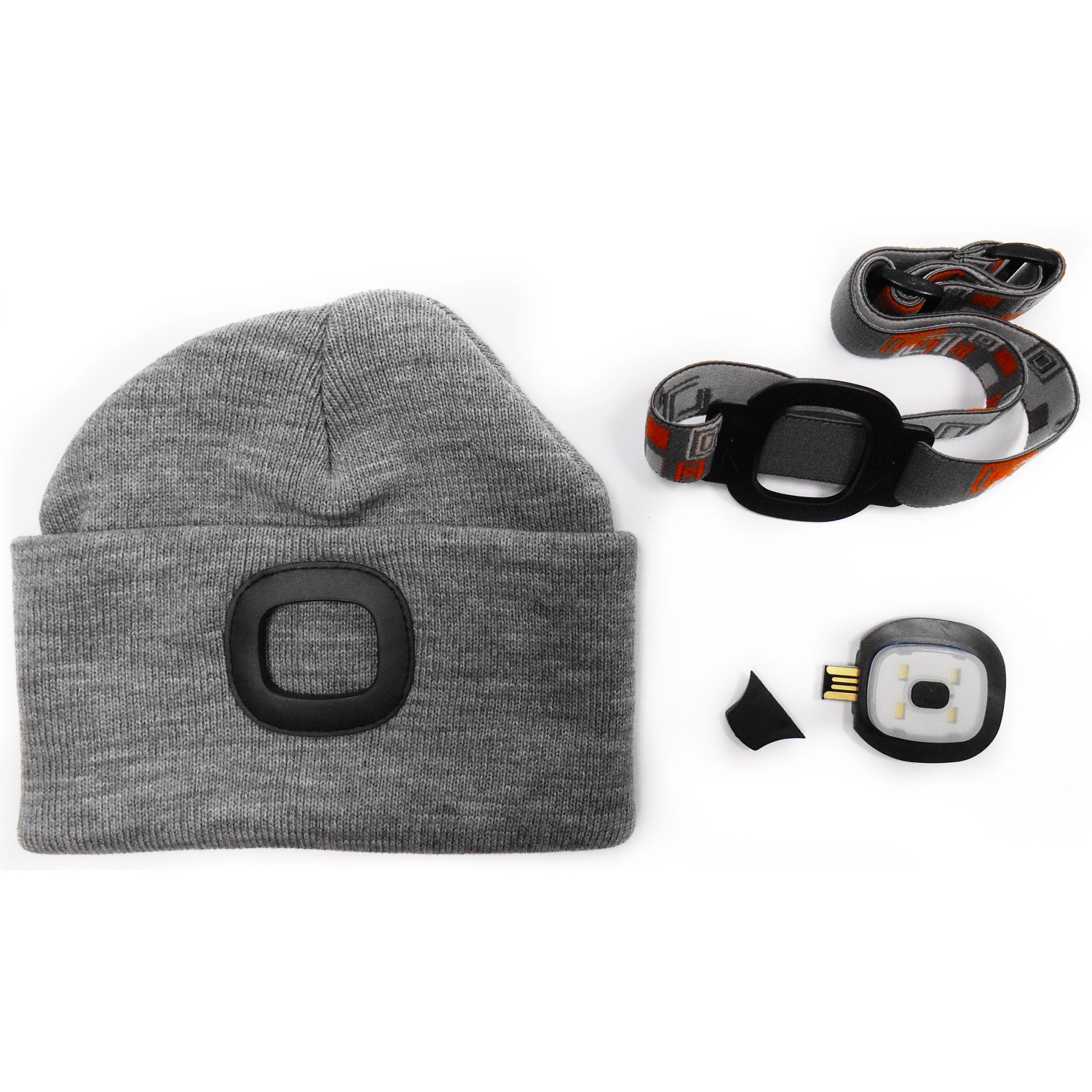 MAGG Čepice s LED reflexní šedá, uni