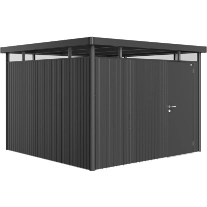 Biohort Plechový domek HighLine H6 stand. dveře, tm.šedá, 315 x 315 x 222 cm