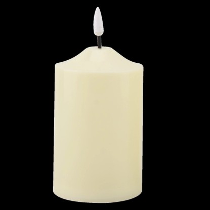 EURAKLES LED svíčka bílá/bílý plamínek 150 x 75 mm, 1 ks