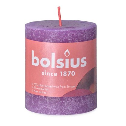Bolsius Svíčka válcová Rustic Vibrant Violet 68 x 80 mm