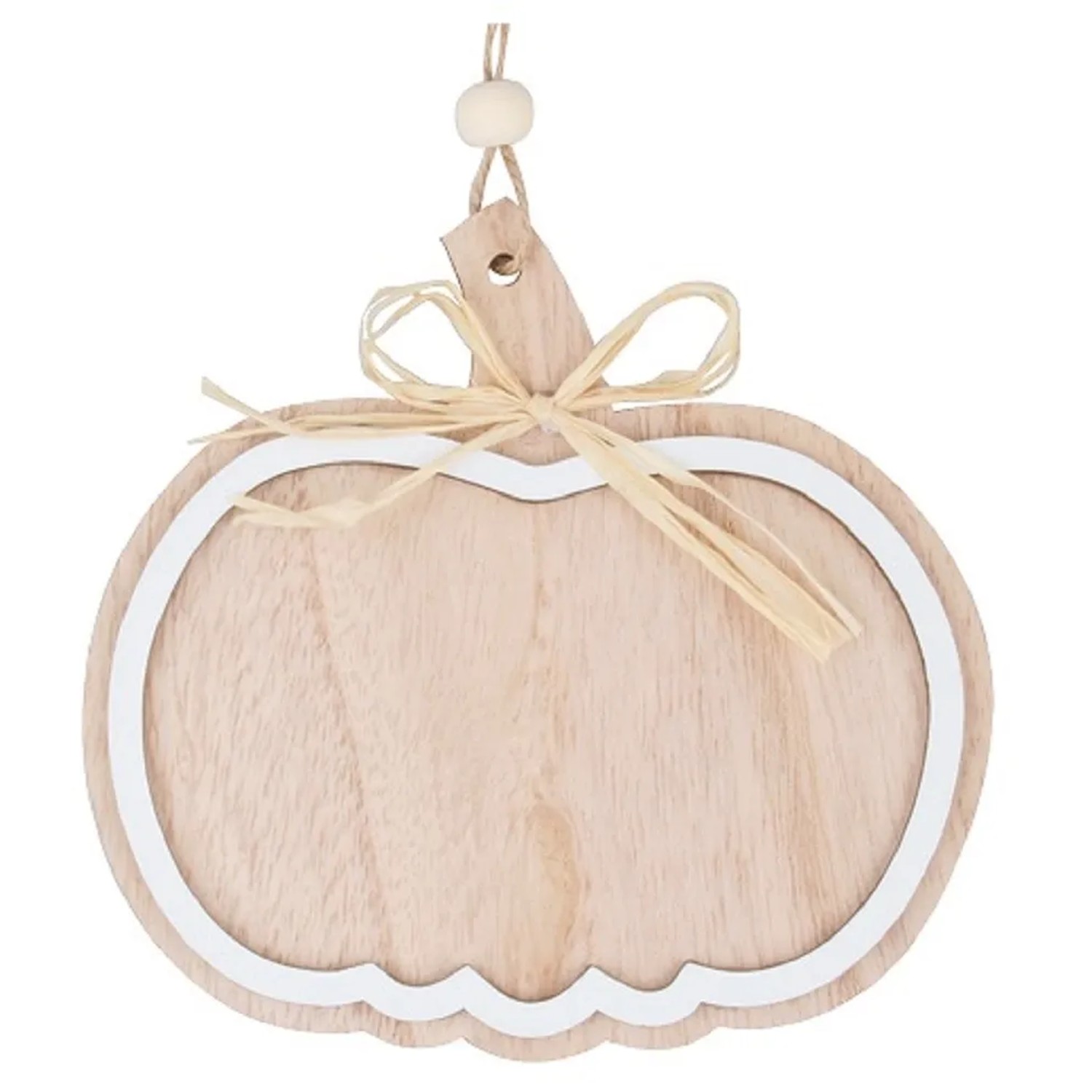 Anděl Přerov Dřevěná dýně na zavěšení, přírodní, 12 cm