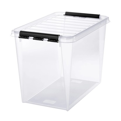 SmartStore Skladovací box Classic s víkem, transparentní, 39 x 59 x 43 cm, 66 l