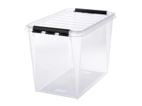 SmartStore Skladovací box Classic s víkem, transparentní, 39 x 59 x 43 cm, 66 l