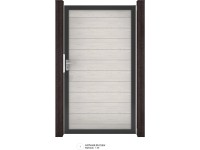 GroJaSolid Plotová branka bez sl. uni Bi-Color White/antrac. rám 100 x 180 cm