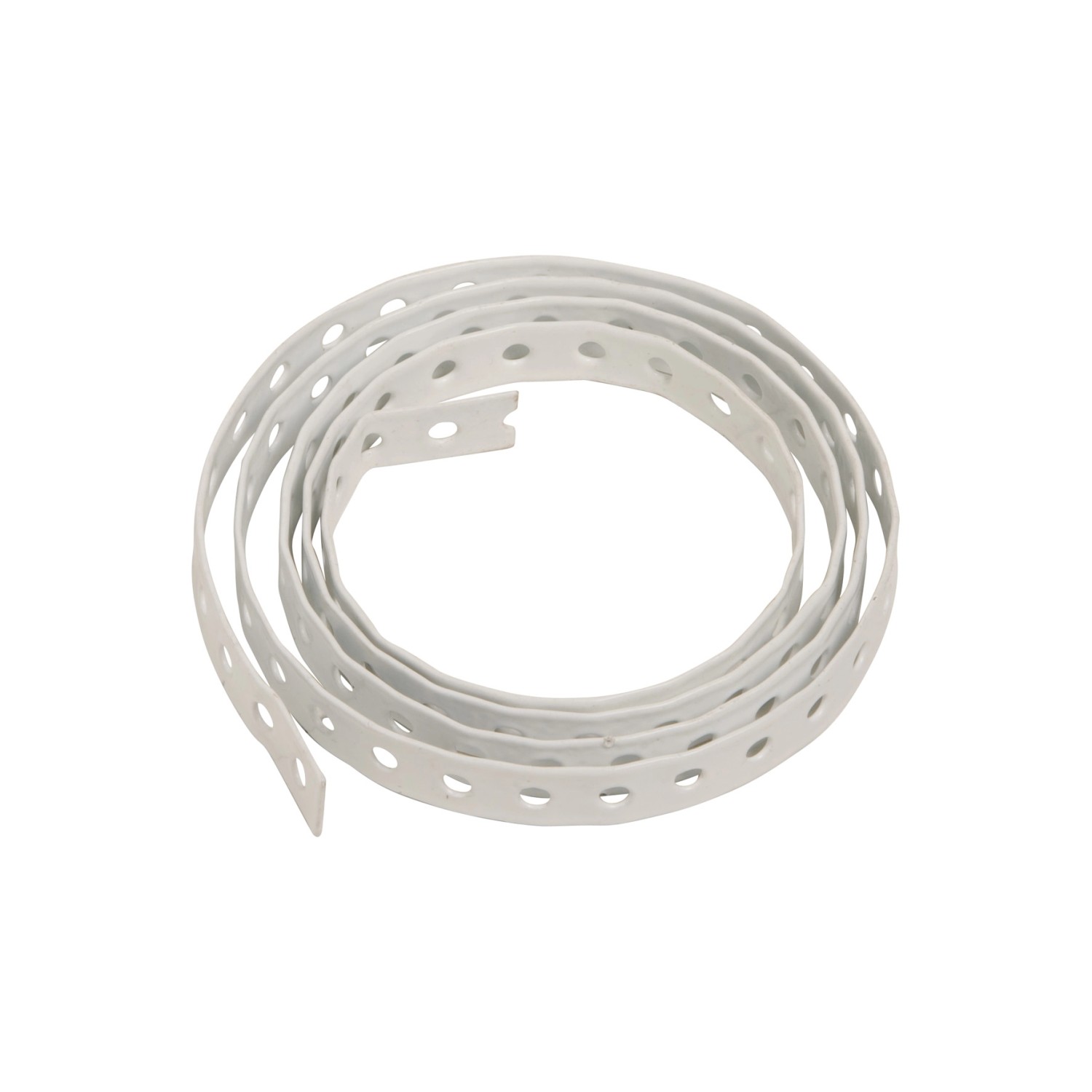 Děrovaný pásek bílý práškový nástřik 17 mm