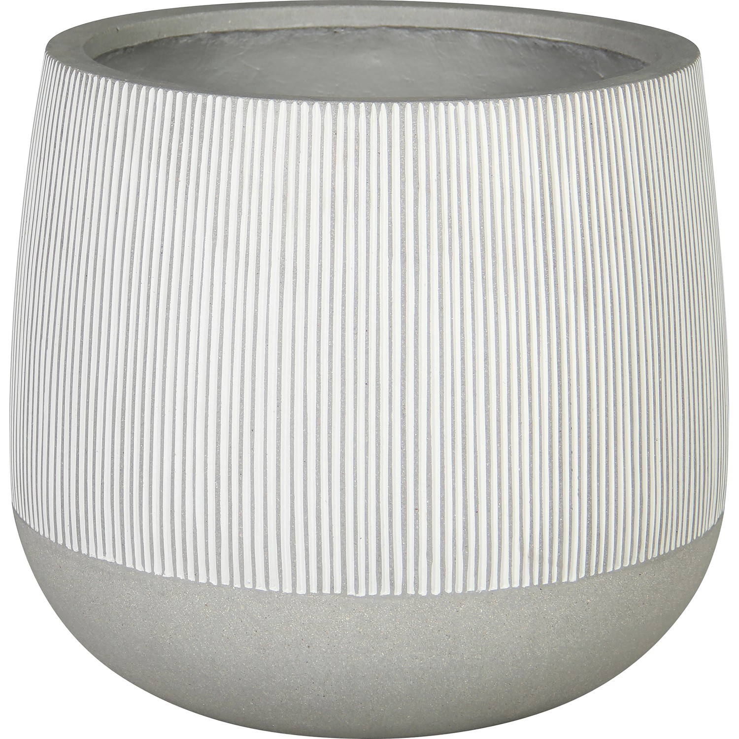 VLC Květináč Saillon ficonstone bílošedý pr. 39 x 35 cm