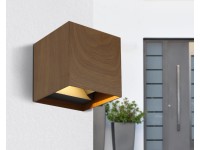 GLOBO LED venkovní svítidlo VERONIKA dřevo 3W, 290lm, 3000 K, 100 x 100 x 100 mm