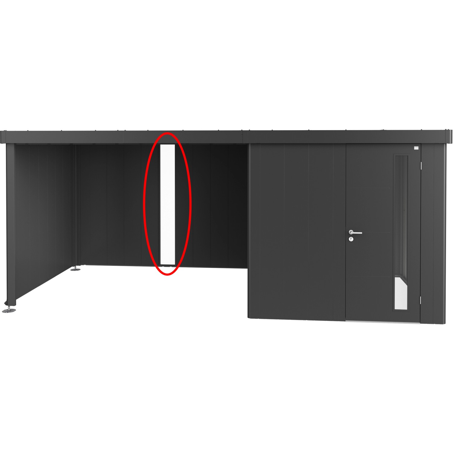 Biohort Světelný panel pro boční stříšku zahradního domku Neo, tmavě šedá