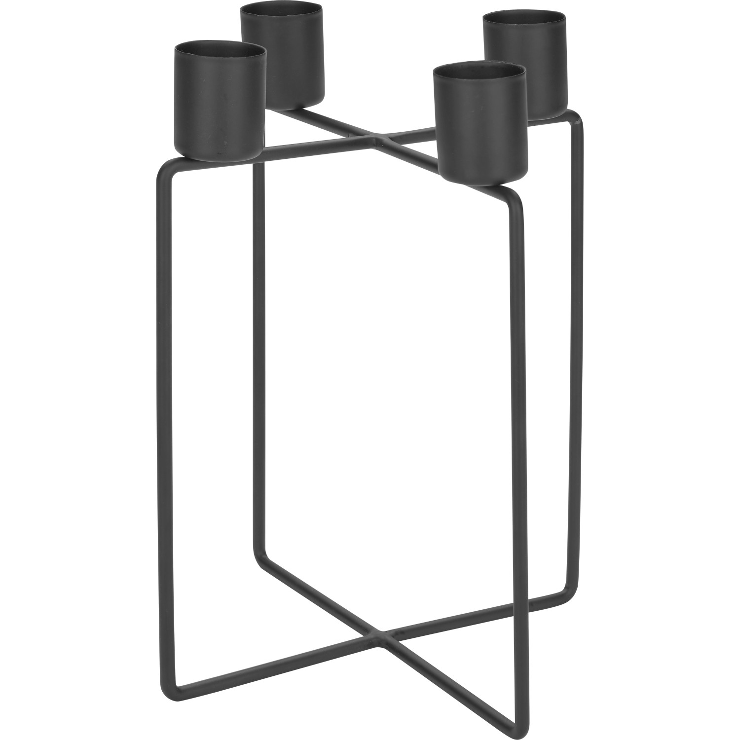 Svícen na 4 svíčky Midnight Mystery, kov, černý