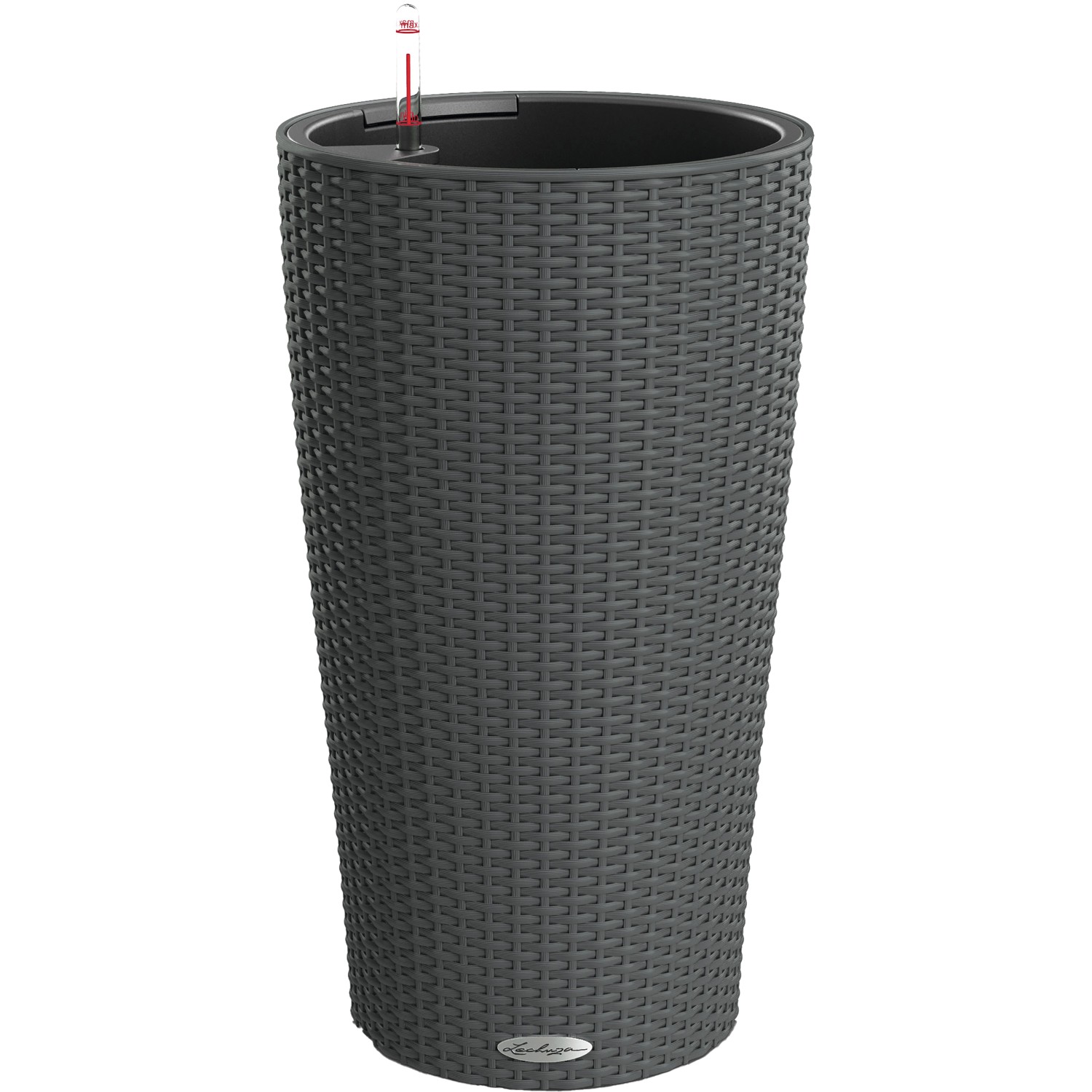 Lechuza Samozavlažovací květináč Cilindro Cottage granitový pr. 23 x 41 cm