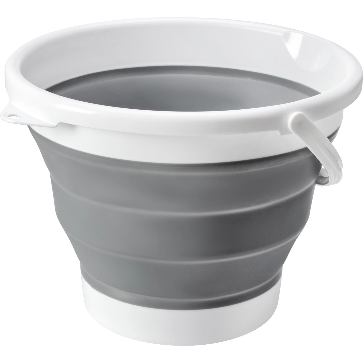 Skládací kbelík, šedý, 10 l