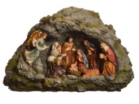 Betlém s LED osvětlením 38 cm x 24,5 cm x 12,5 cm