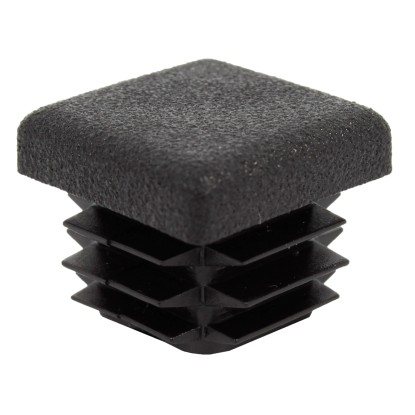 Záslepka s lamelami pro čtvercové trubky černá průměr 20 mm