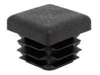 Záslepka s lamelami pro čtvercové trubky černá průměr 20 mm