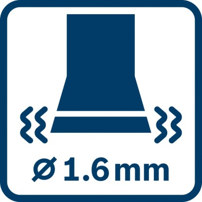 Symbol pro vibrační brusku Bosch GSS 12V-123 s 1,6 mm brusným pohybem.