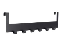 SIRO Věšák do dveří 6 háčků 1977 kov černý matný d. 375 mm