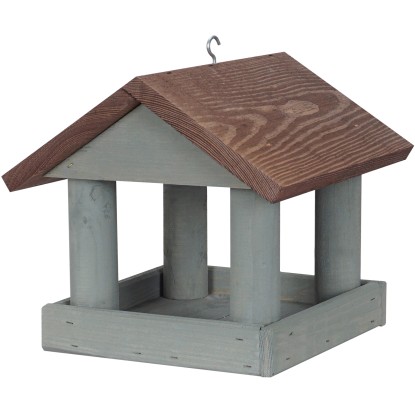 Krmítko pro ptáky, šedo-hnědá, 26 x 26 x 24 cm